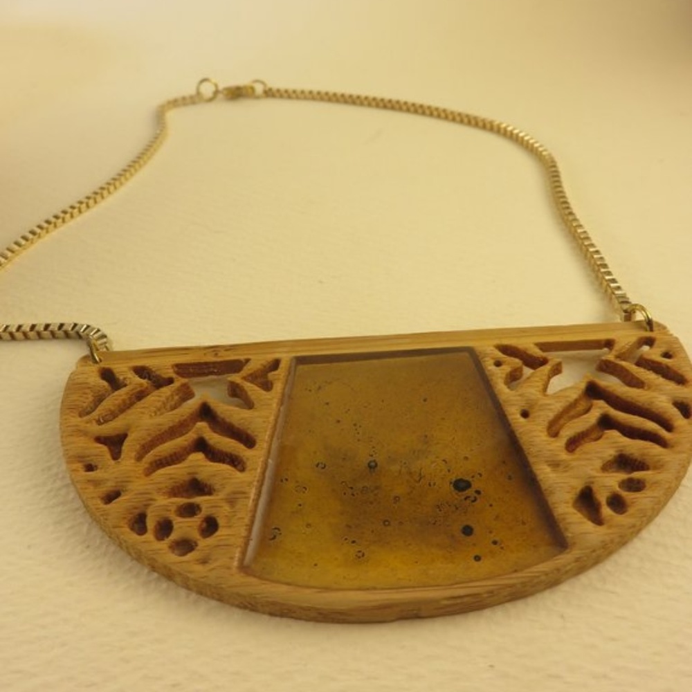 Wooden Resin Necklace